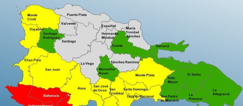 Cuatro provincias en alerta roja y 10 en amarilla por huracán Melissa